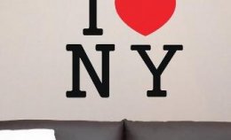 Наклейка на стены "I love NY"