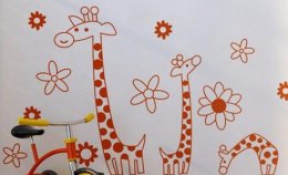 Наклейка на стену в детской "Жирафы"