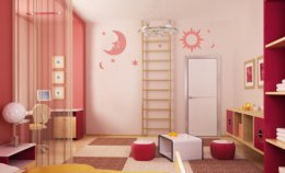 Наклейки для детской комнаты "Месяц и солнце"