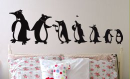 Наклейки на стены для детской комнаты "Пингвины"