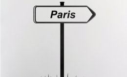 Наклейка на стены "Указатель Париж"