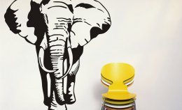 Наклейки для декора интерьера "Слон"